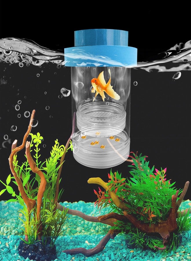 ACOSIY Large Floating Fish Breeding Box, Plastic Breeding Box for Fish Tank with Suction Cup, Clear Aquarium Divider Incubator, Adjustable Isolation Hatchery for Shrimp Guppy - Image 1